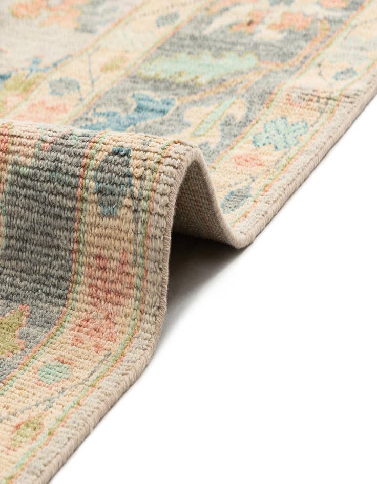 Detail image of 9' 11 x 13' 9  Hand Knotted Oushak Rug