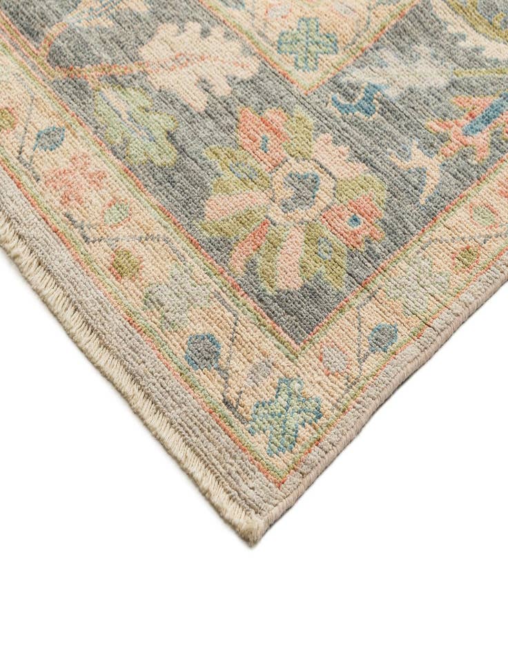 Detail image of 9' 11 x 13' 9  Hand Knotted Oushak Rug