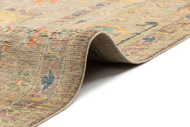 Detail image of 8' 11 x 12' Hand Knotted Oushak Rug