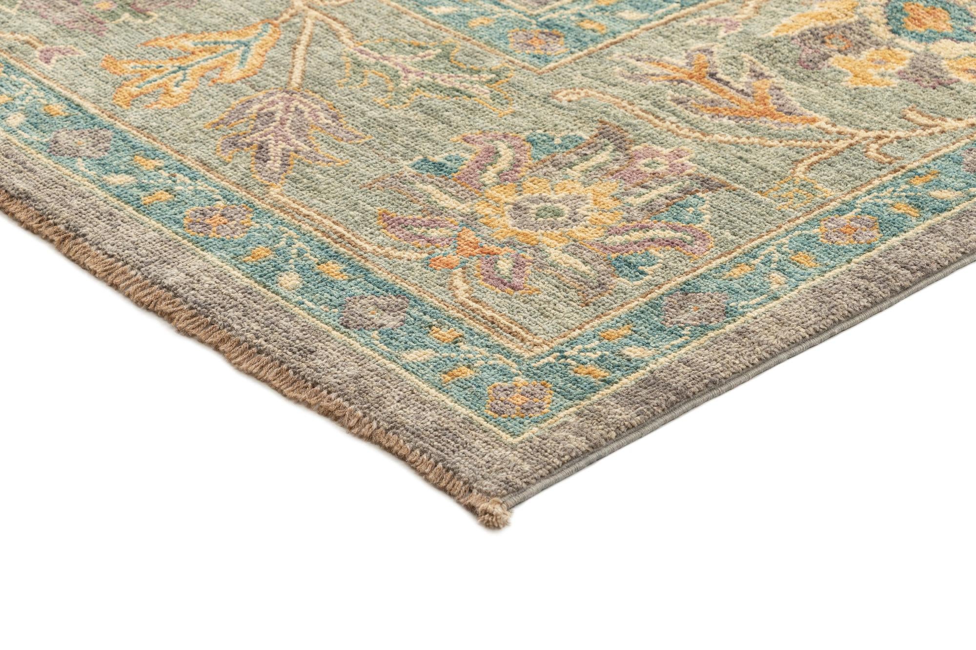 7' 10 x 9' 10 Hand Knotted Oushak Rug