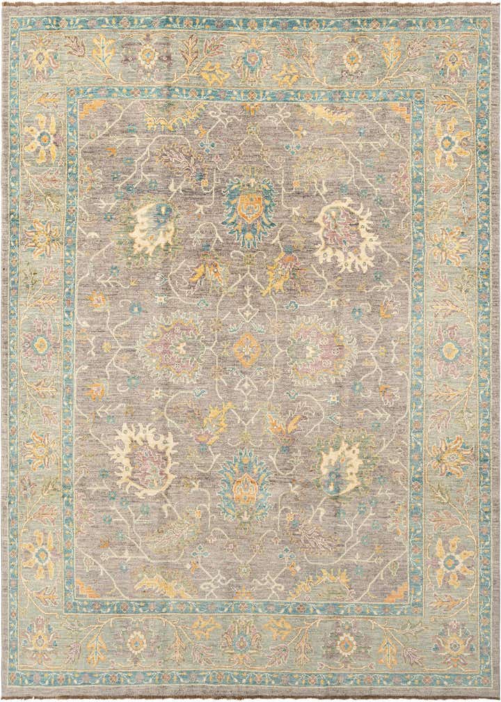 7' 10 x 9' 10 Hand Knotted Oushak Rug