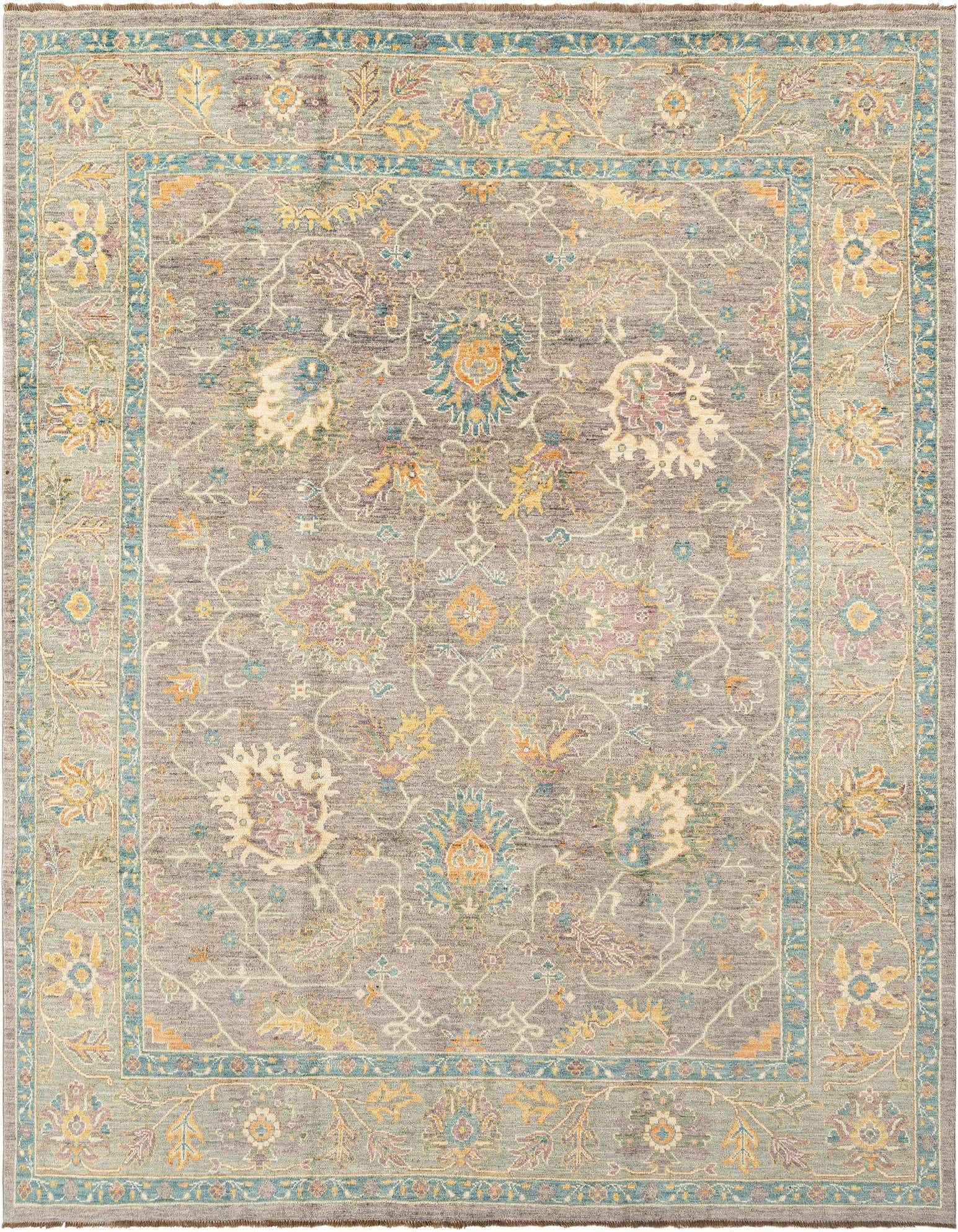 7' 10 x 9' 10 Hand Knotted Oushak Rug
