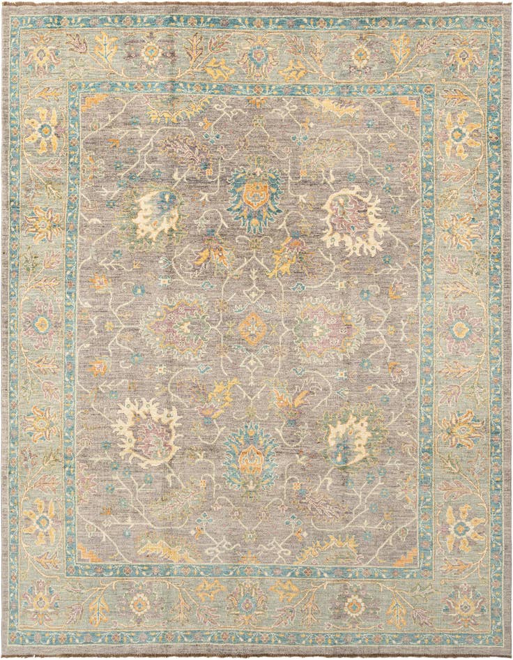 Detail image of 7' 10 x 9' 10 Hand Knotted Oushak Rug