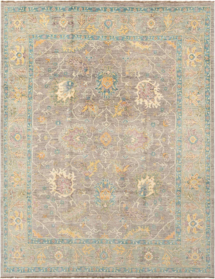 Detail image of 7' 10 x 9' 10 Hand Knotted Oushak Rug