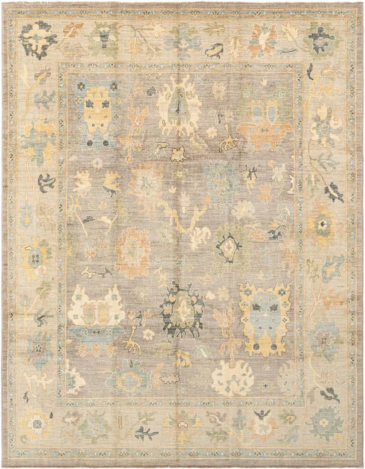 Detail image of 8' 1 x 10' 4 Hand Knotted Oushak Rug
