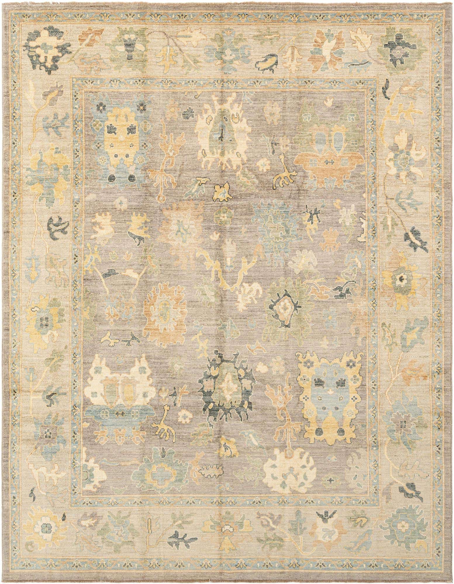 8' 1 x 10' 4 Hand Knotted Oushak Rug
