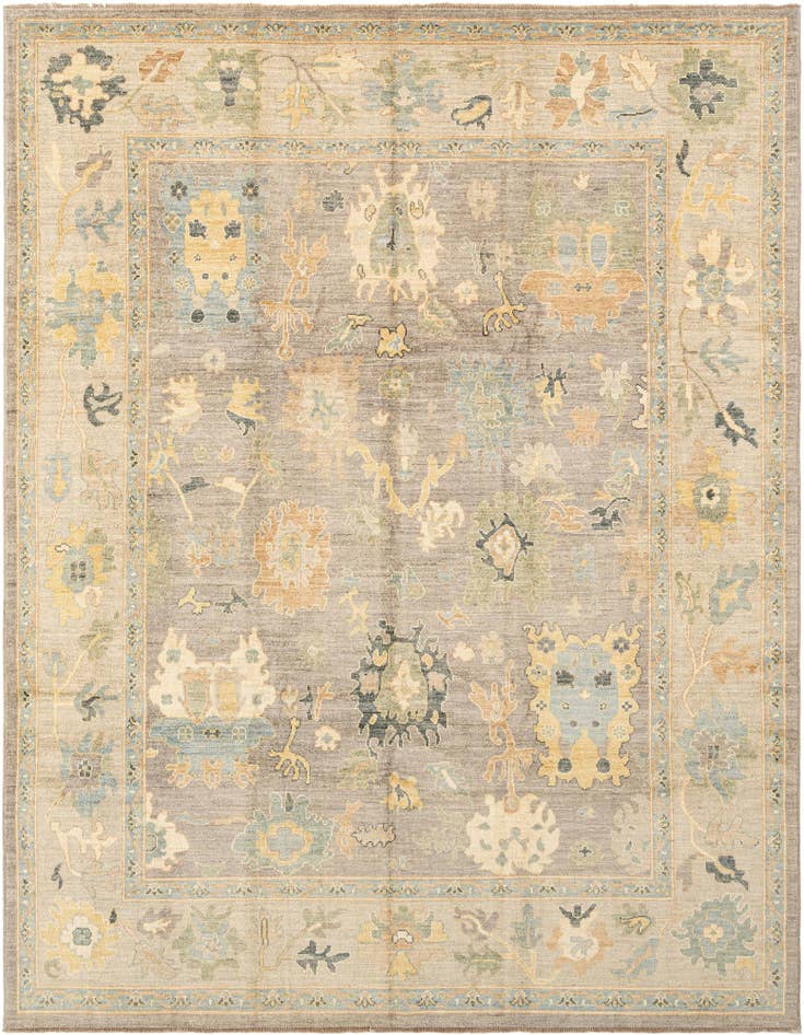 Detail image of 8' 1 x 10' 4 Hand Knotted Oushak Rug