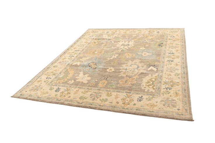 Detail image of 7' 11 x 10' Hand Knotted Oushak Rug