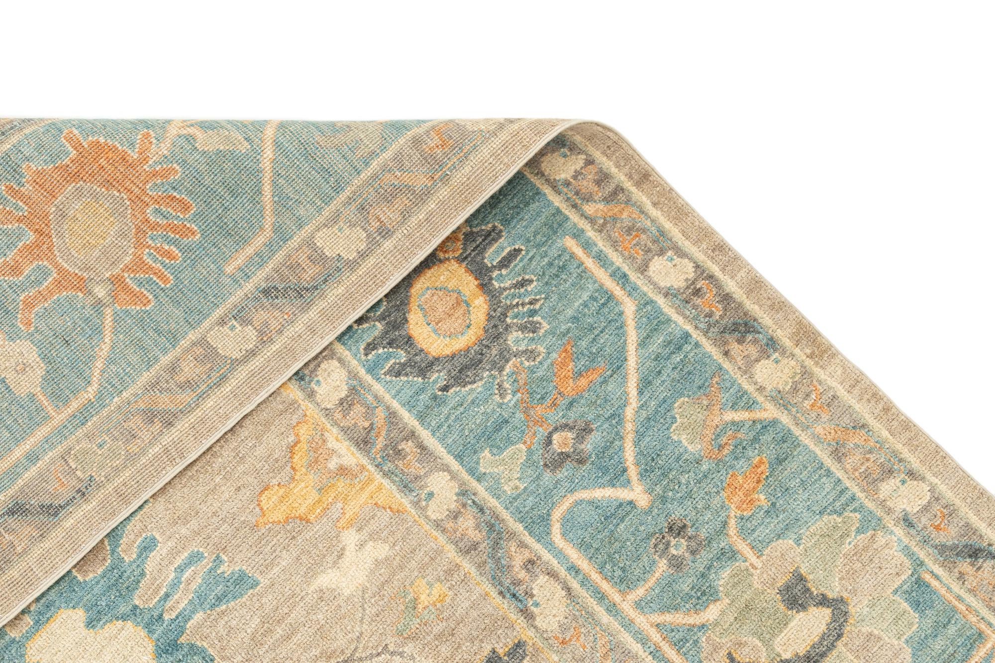 8' 3 x 9' 9 Hand Knotted Oushak Rug