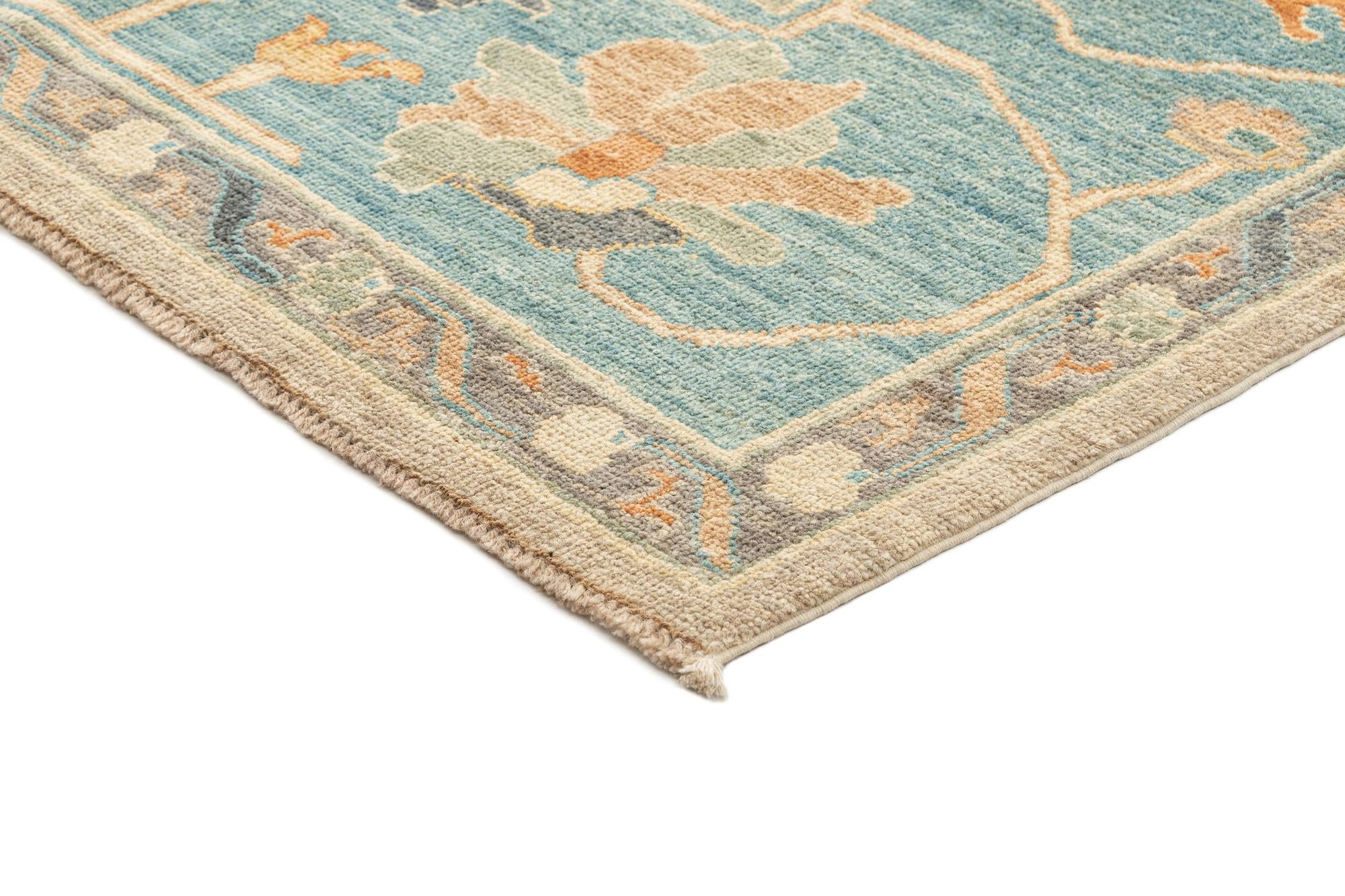 8' 3 x 9' 9 Hand Knotted Oushak Rug