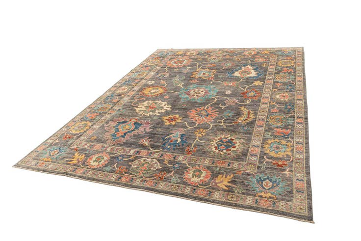 Detail image of 8' 11 x 12' 1 Hand Knotted Oushak Rug