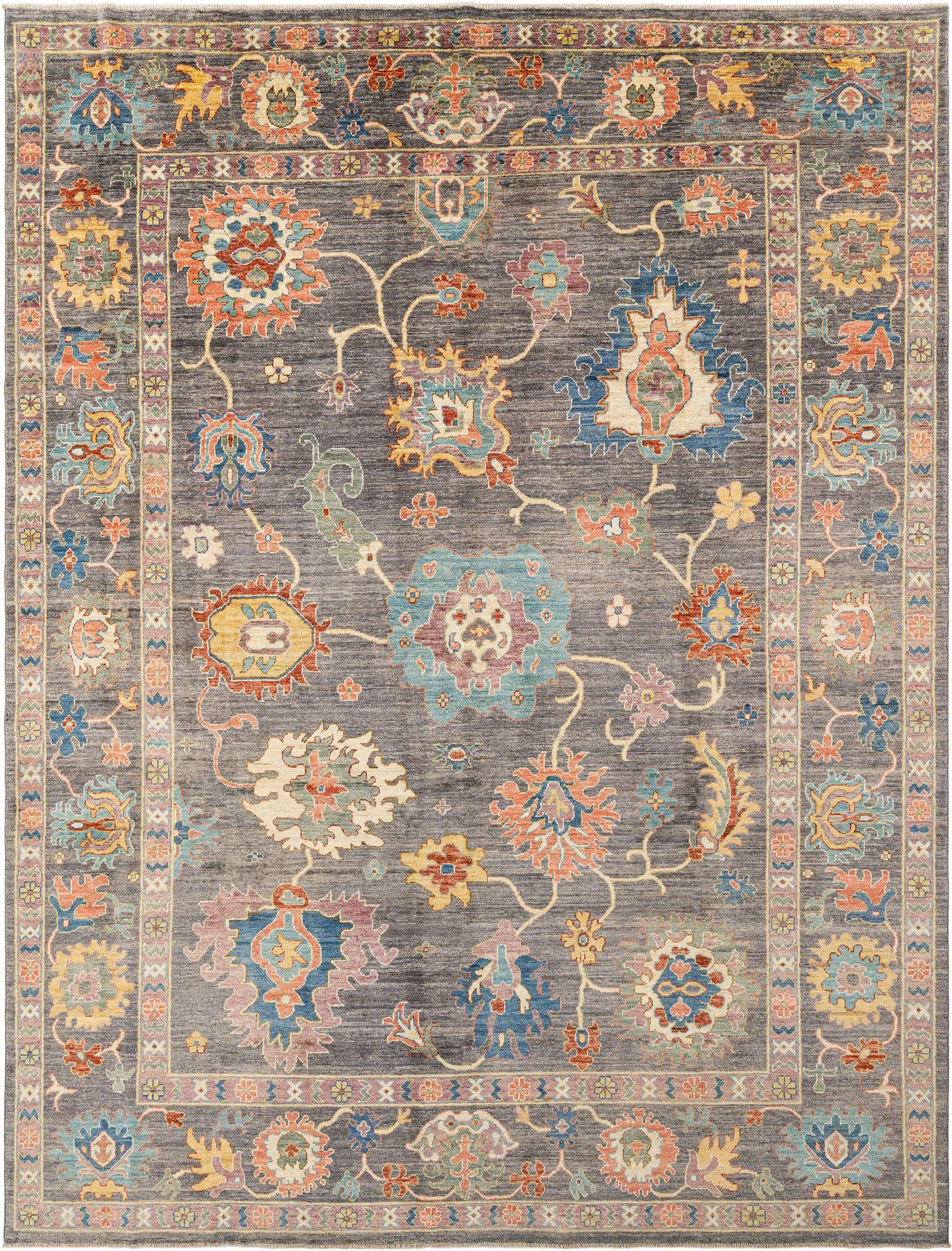 8' 11 x 12' 1 Hand Knotted Oushak Rug