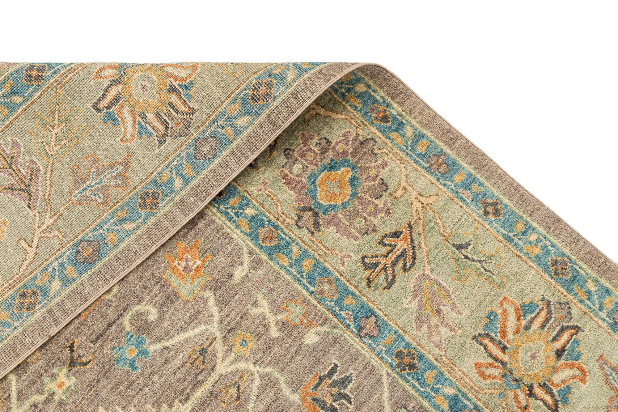 8' 1 x 9' 10 Hand Knotted Oushak Rug