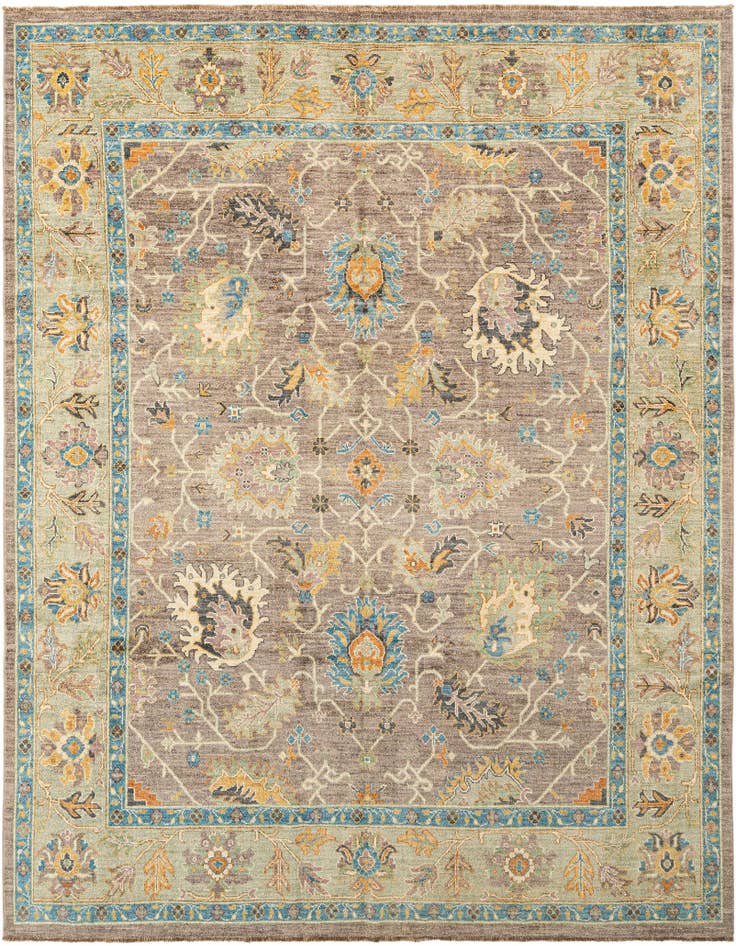 Detail image of 8' 1 x 9' 10 Hand Knotted Oushak Rug
