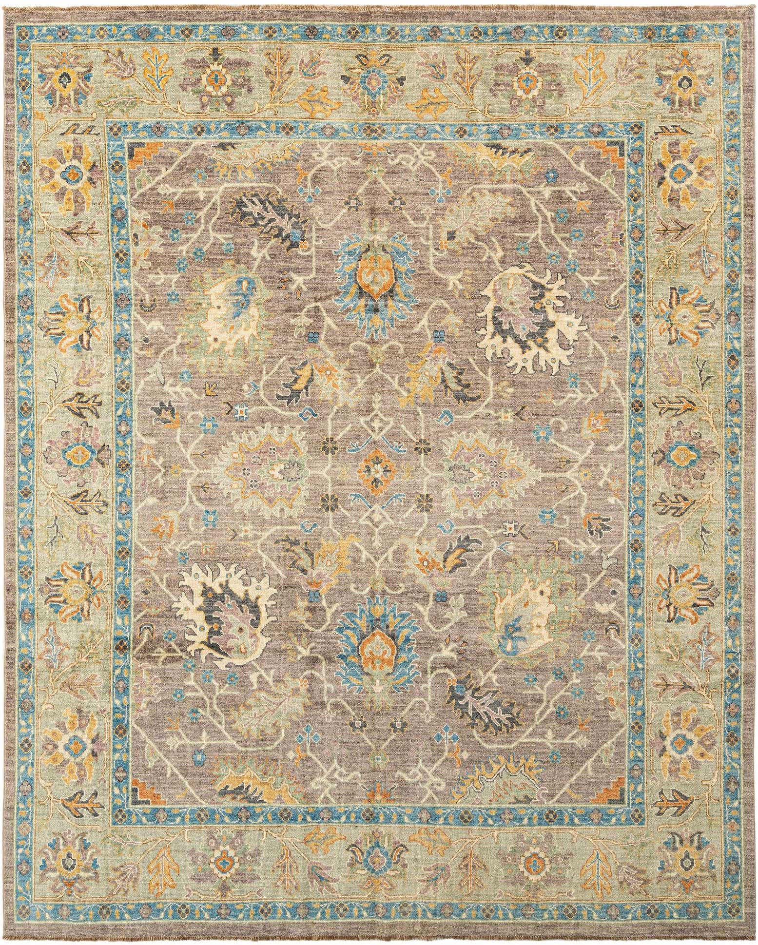 8' 1 x 9' 10 Hand Knotted Oushak Rug