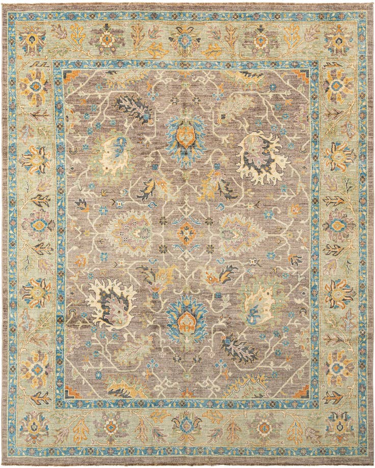 Detail image of 8' 1 x 9' 10 Hand Knotted Oushak Rug