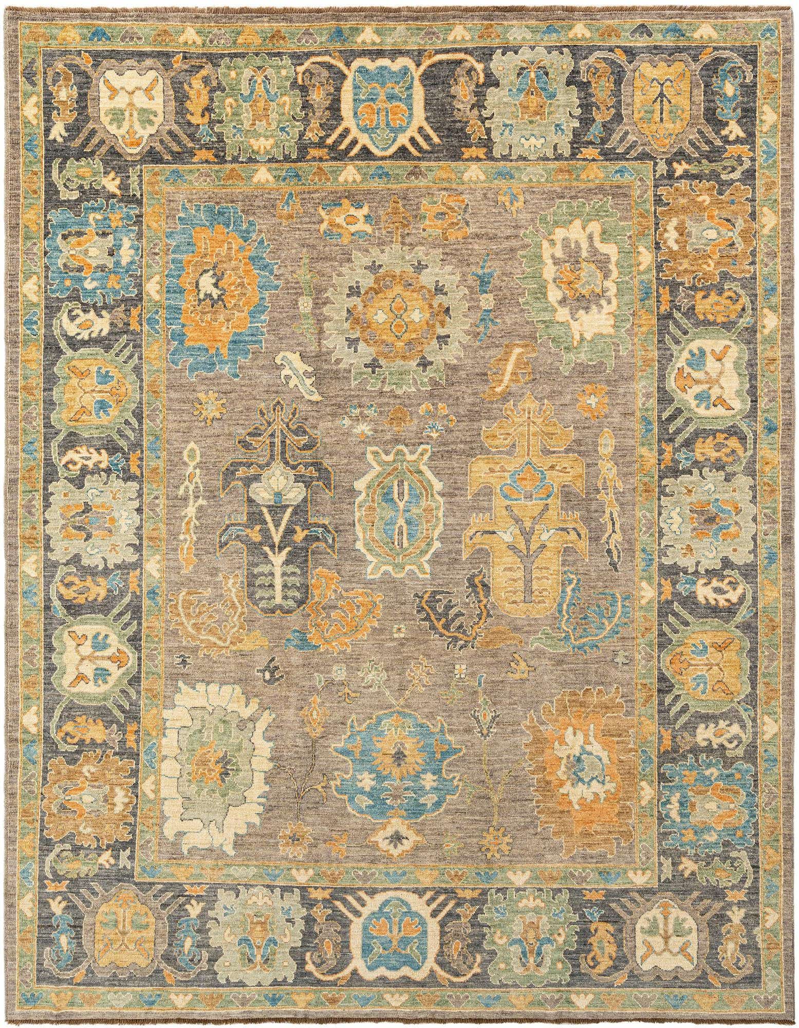 8' 2 x 9' 11 Hand Knotted Oushak Rug