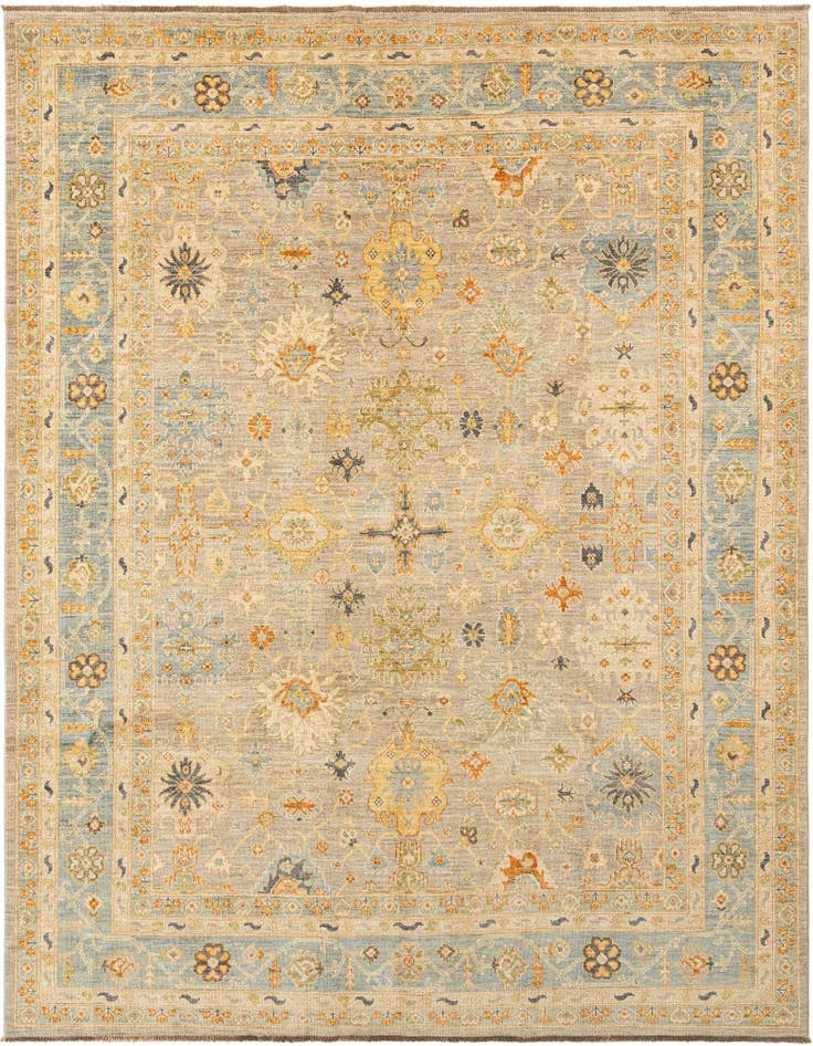 Detail image of 8' 4 x 9' 8 Hand Knotted Oushak Rug