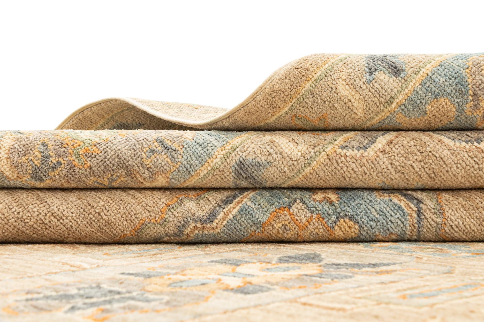 7' 11 x 9' 5 Hand Knotted Oushak Rug