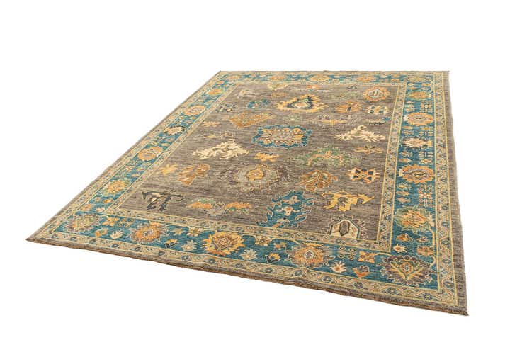 7' 11 x 9' 11 Hand Knotted Oushak Rug