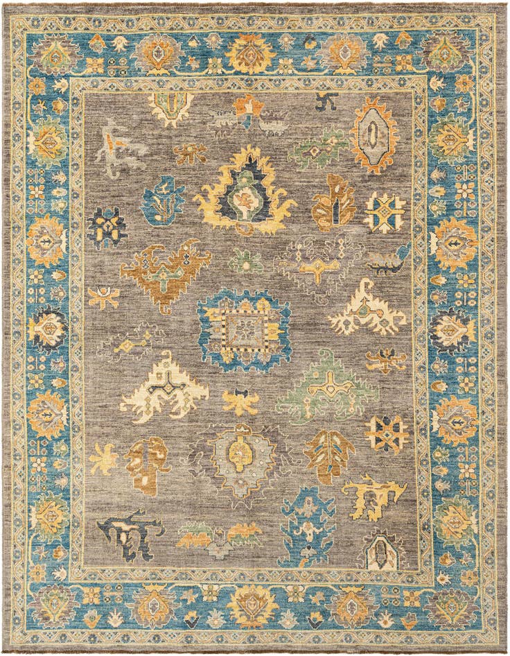Detail image of 7' 11 x 9' 11 Hand Knotted Oushak Rug