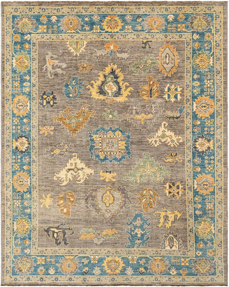 Detail image of 7' 11 x 9' 11 Hand Knotted Oushak Rug