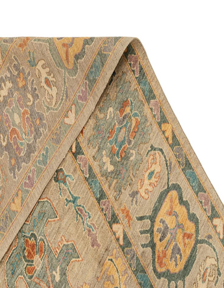 Detail image of 8' x 9' 10  Hand Knotted Oushak Rug