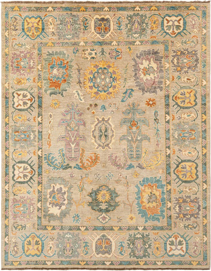 Detail image of 8' x 9' 10 Hand Knotted Oushak Rug