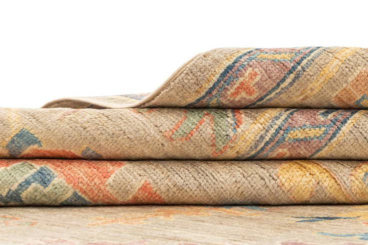 Detail image of 8' 2 x 9' 11 Hand Knotted Oushak Rug