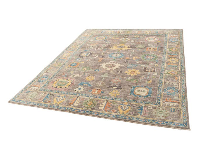 Detail image of 8' x 9' 7 Hand Knotted Oushak Rug