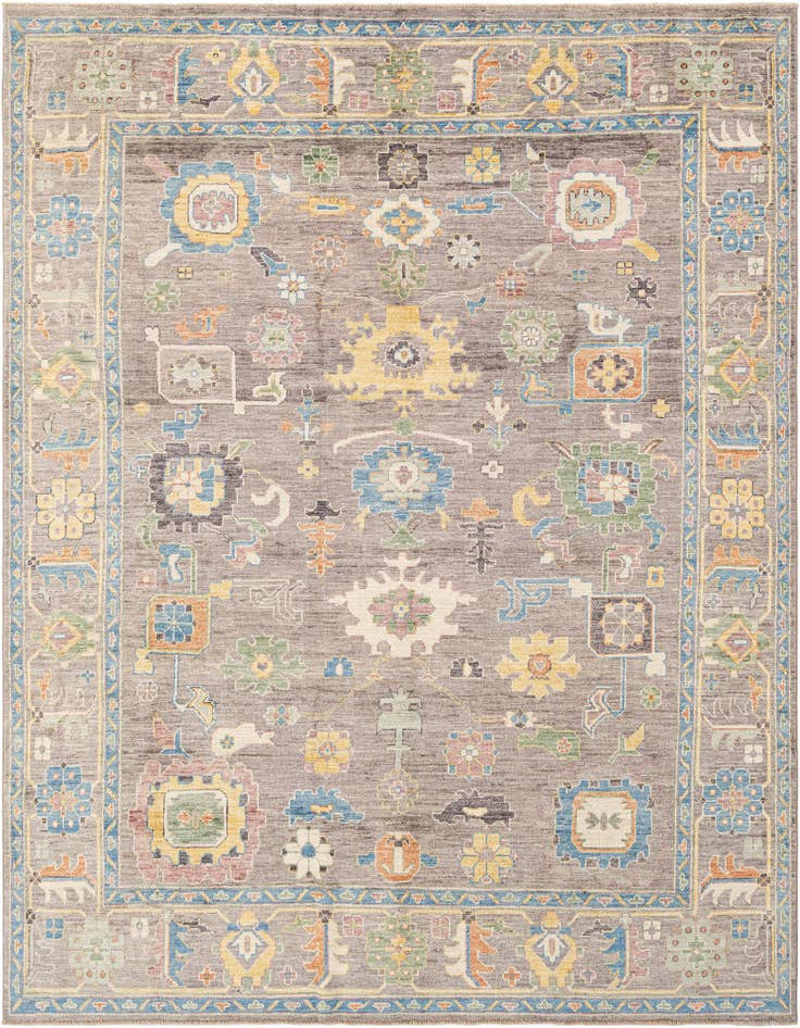 Detail image of 8' x 9' 7 Hand Knotted Oushak Rug