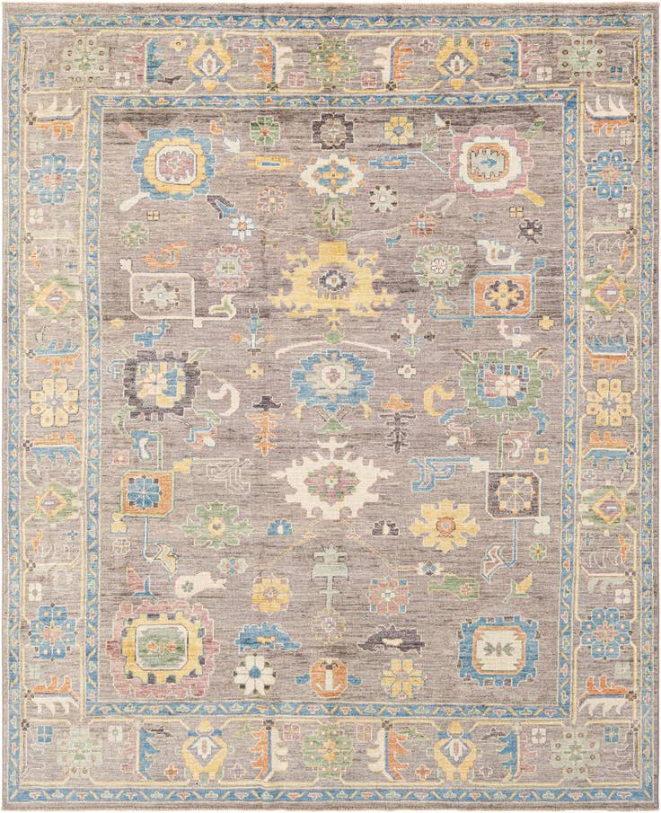 Detail image of 8' x 9' 7 Hand Knotted Oushak Rug