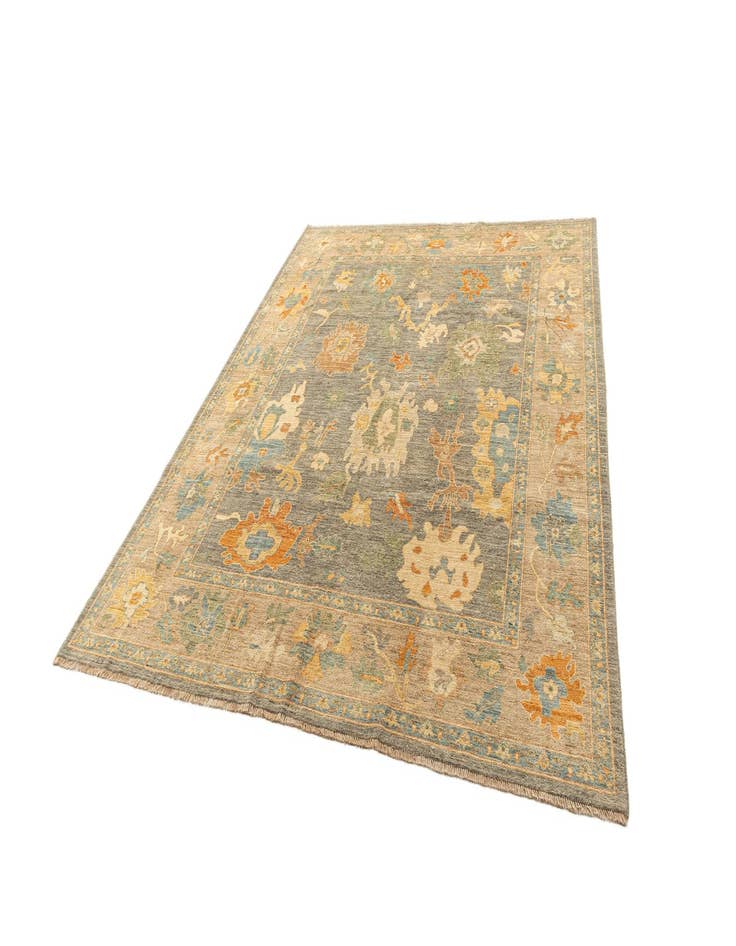 Detail image of 8' 1 x 10' Hand Knotted Oushak Rug