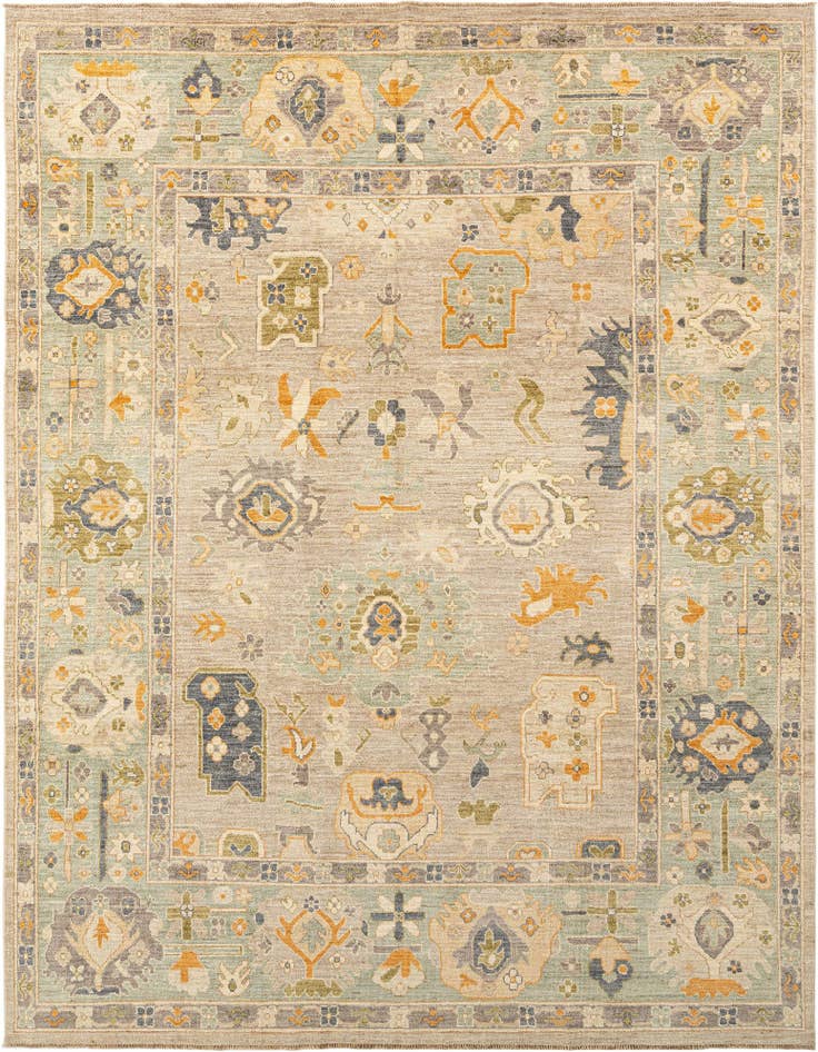 Detail image of 8' x 10' 4 Hand Knotted Oushak Rug