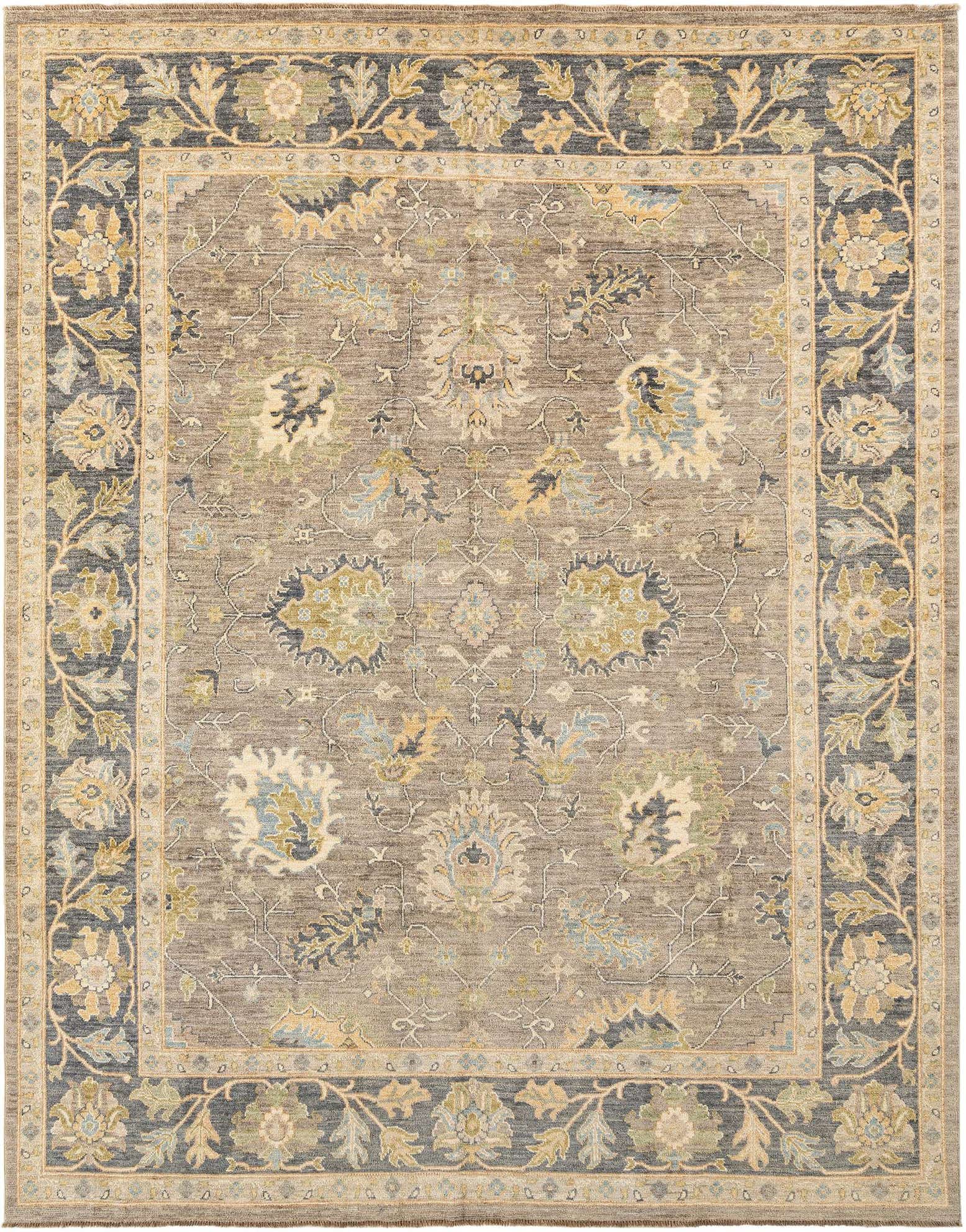 8' 1 x 10' Hand Knotted Oushak Rug