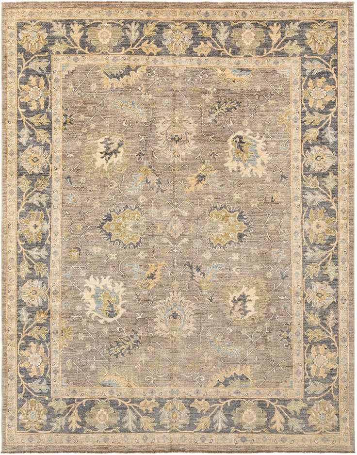 Detail image of 8' 1 x 10' Hand Knotted Oushak Rug