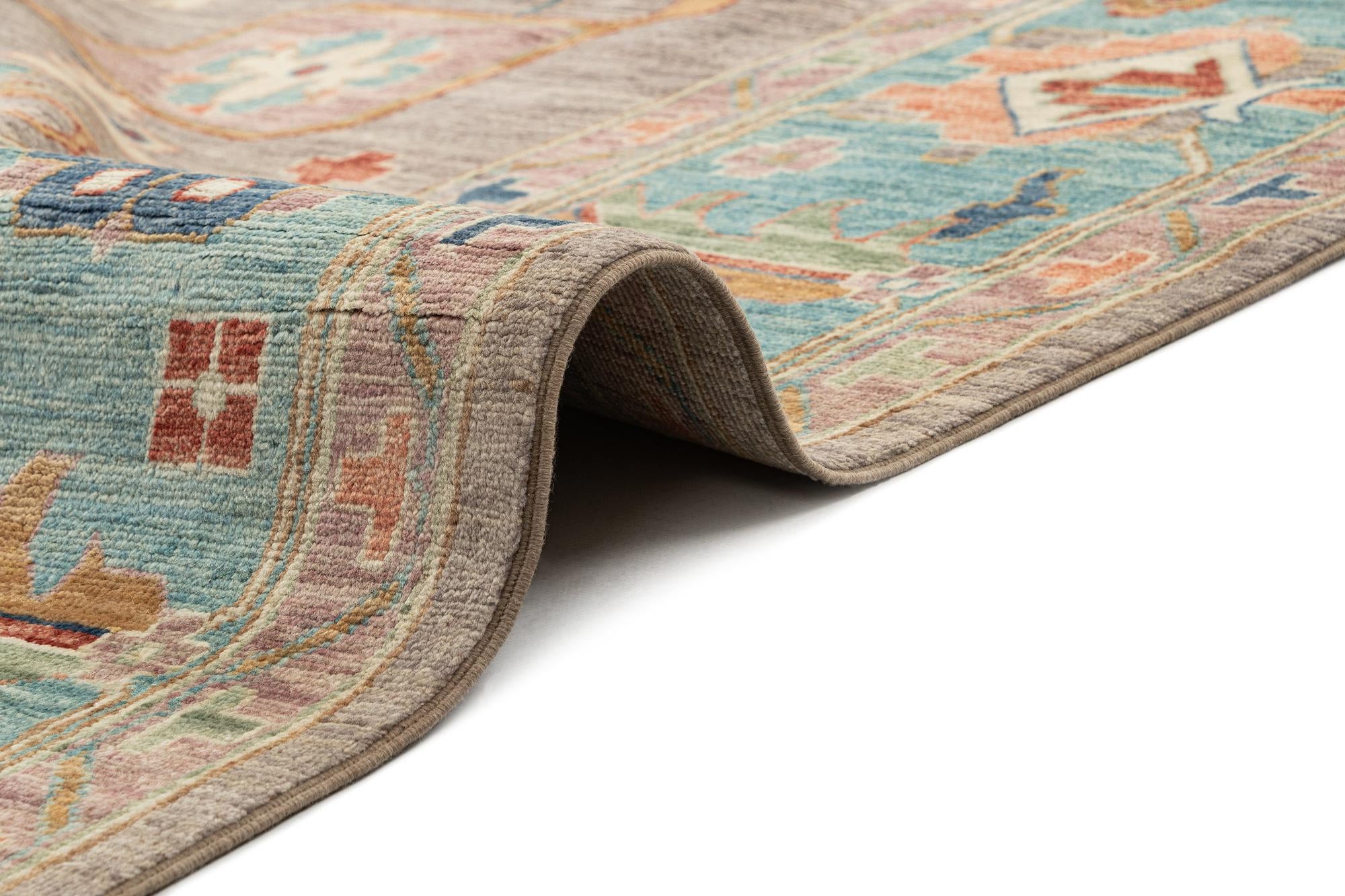 9' 1 x 11' 5 Hand Knotted Oushak Rug