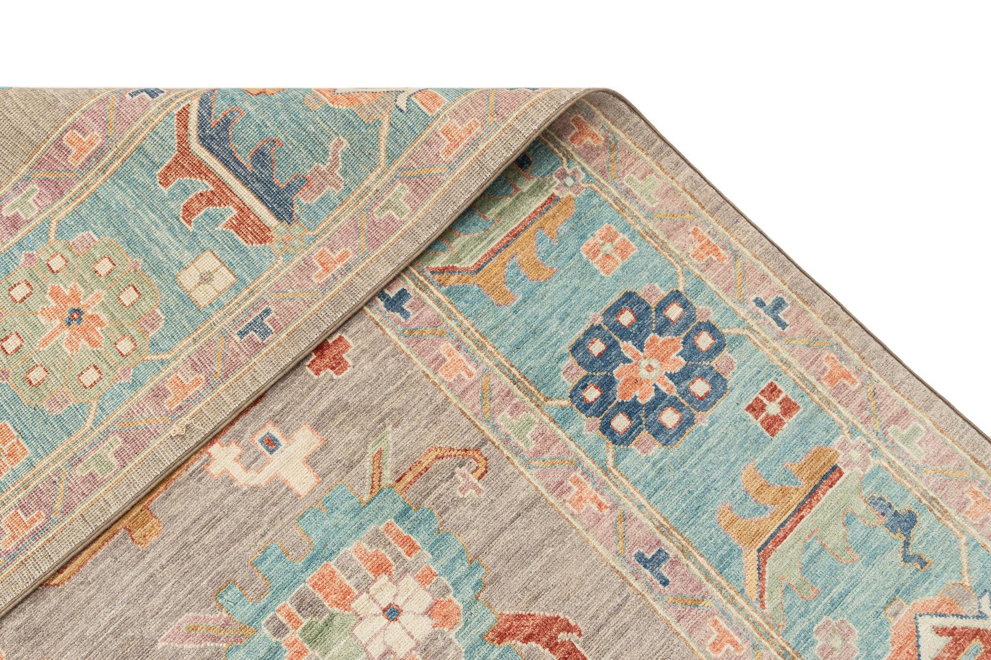 9' 1 x 11' 5 Hand Knotted Oushak Rug