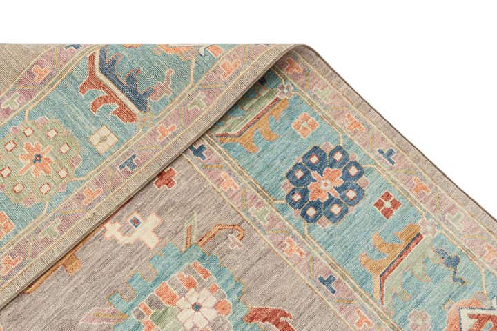 9' 1 x 11' 5 Hand Knotted Oushak Rug