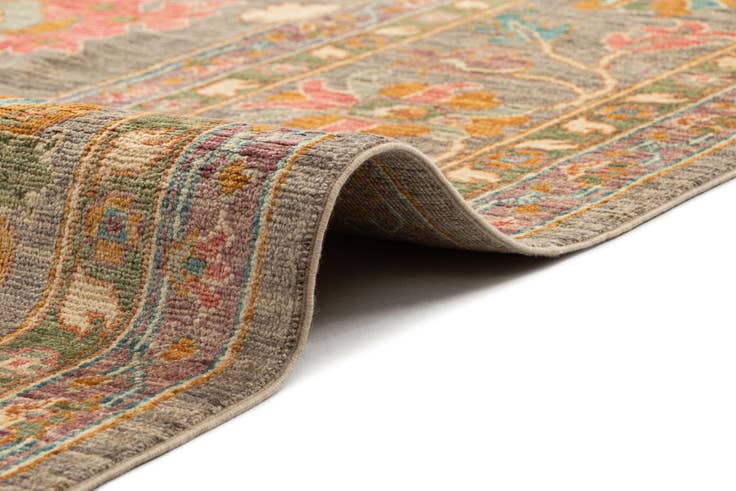 Detail image of 9' 1 x 11' 9 Hand Knotted Oushak Rug