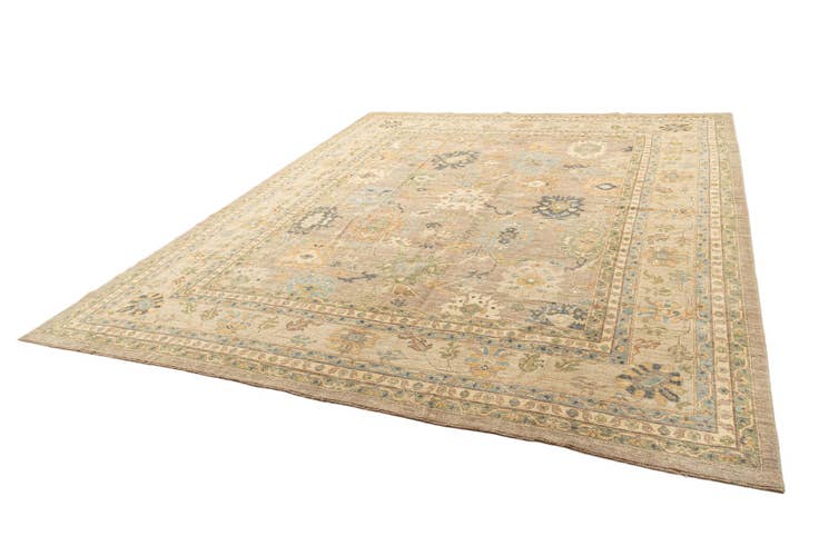 Detail image of 13' x 16' Hand Knotted Oushak Rug
