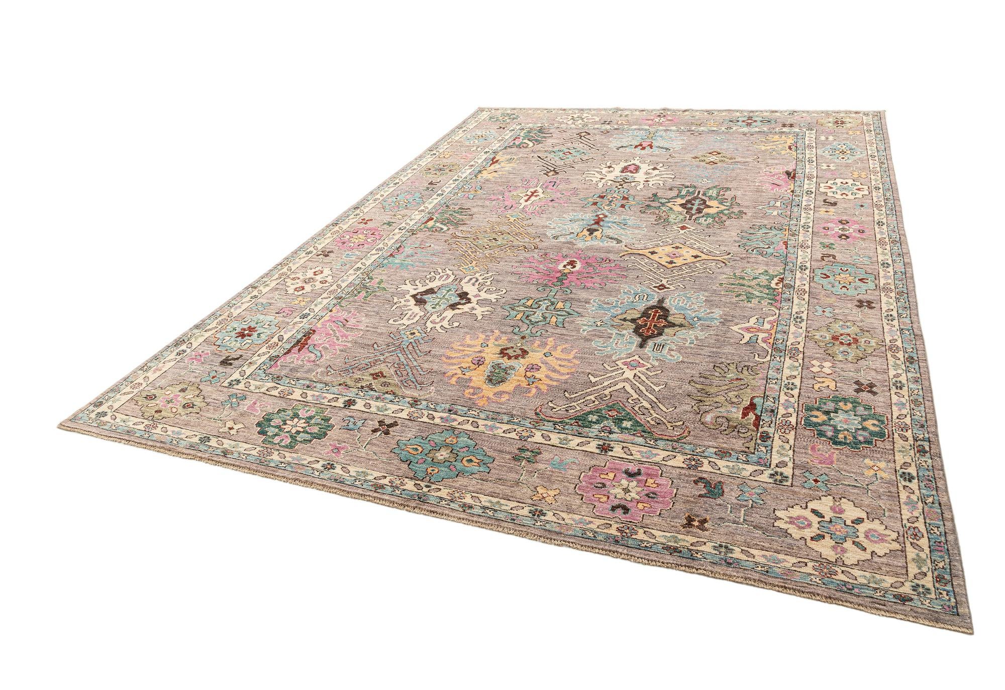 10' 2 x 13' 8 Hand Knotted Oushak Rug