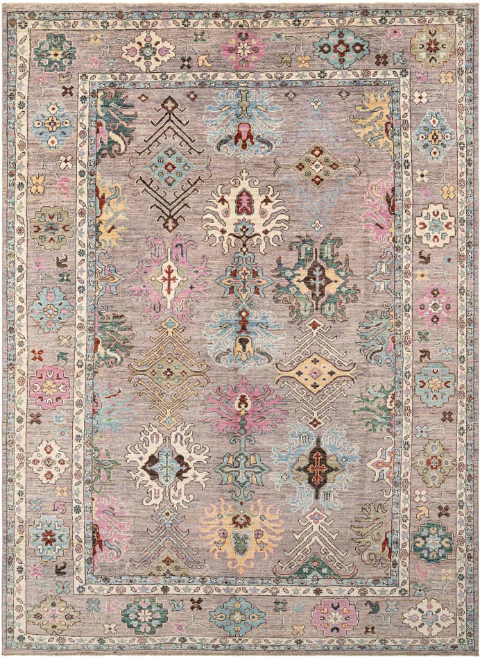 Detail image of 10' 2 x 13' 8 Hand Knotted Oushak Rug