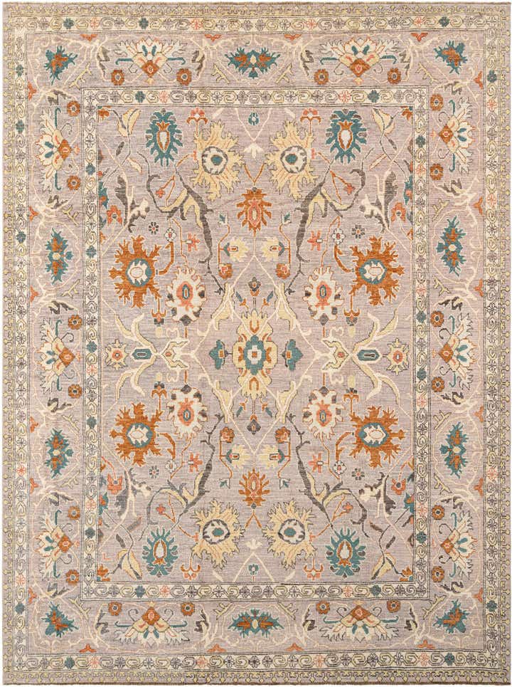9' 1 x 12' Hand Knotted Oushak Rug