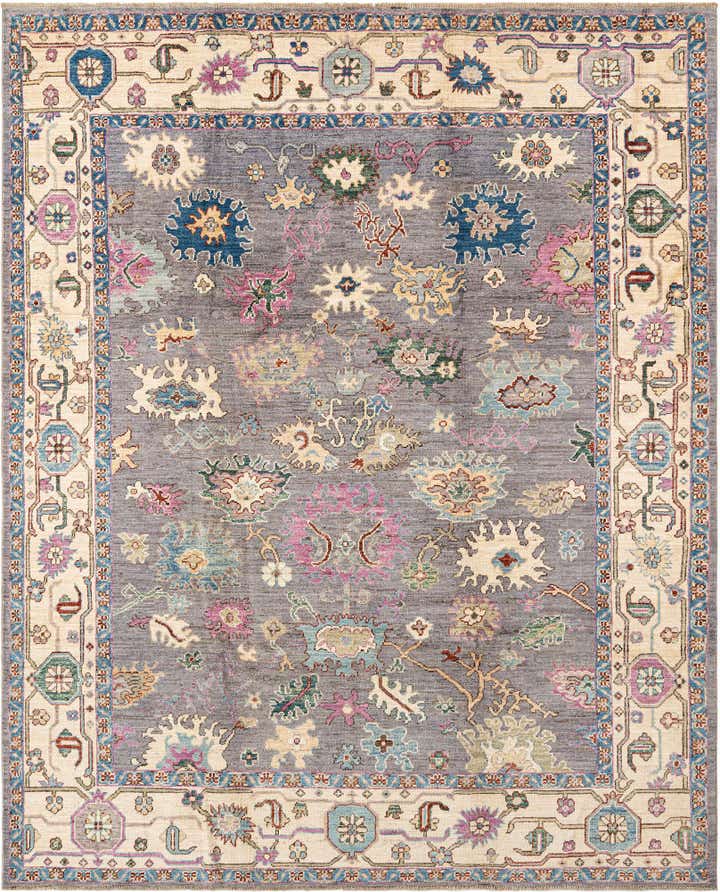 8' x 10' Hand Knotted Oushak Rug