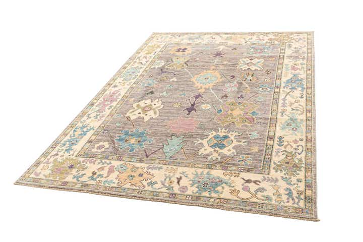 6' 2 x 9' Hand Knotted Oushak Rug