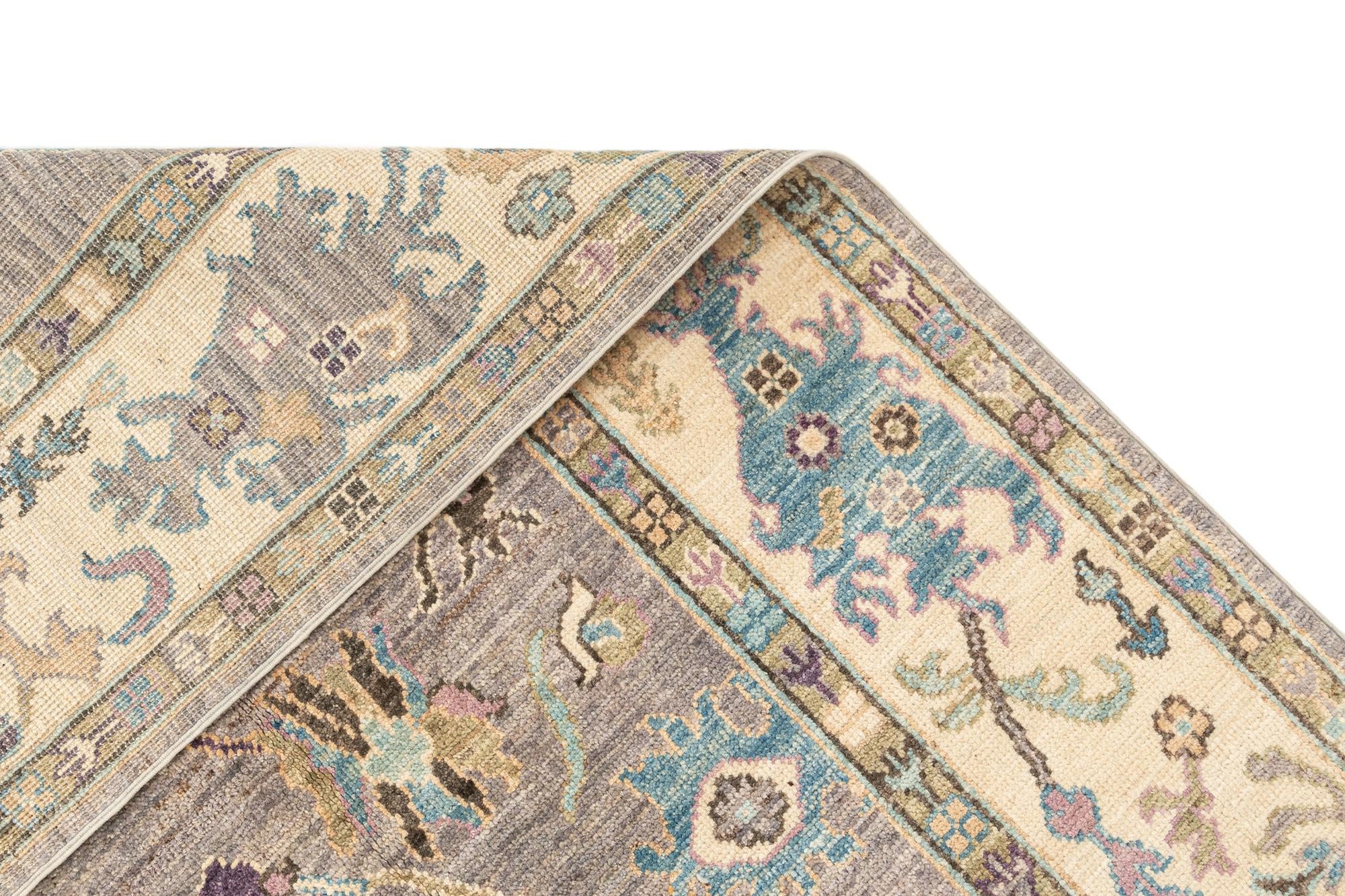 6' 2 x 9' Hand Knotted Oushak Rug