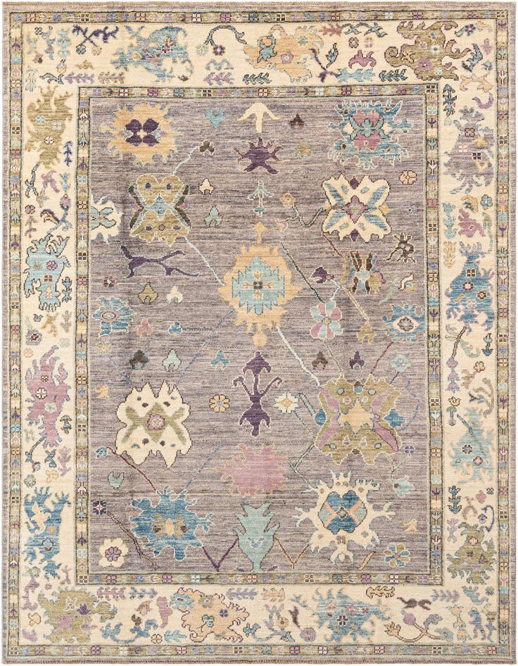 Detail image of 6' 2 x 9' Hand Knotted Oushak Rug