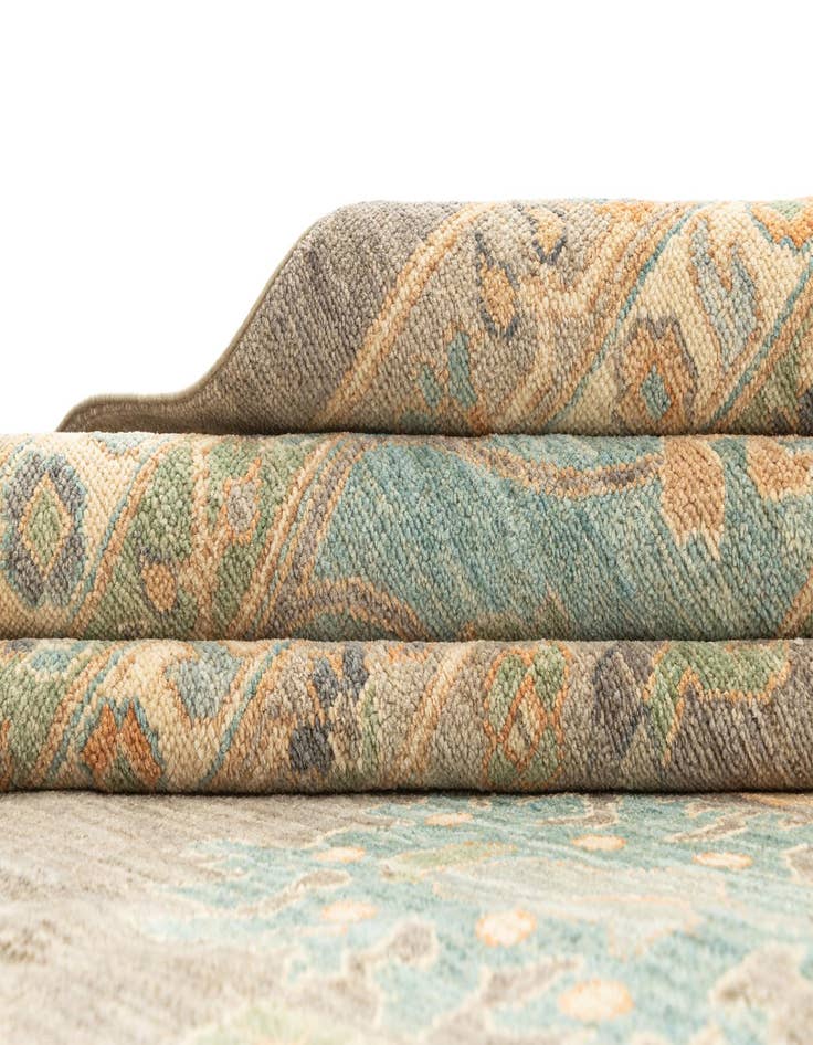 Detail image of 13' 3 x 19' 7  Hand Knotted Oushak Rug