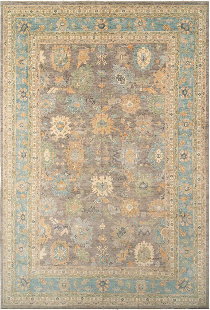 13' 3 x 19' 7 Hand Knotted Oushak Rug